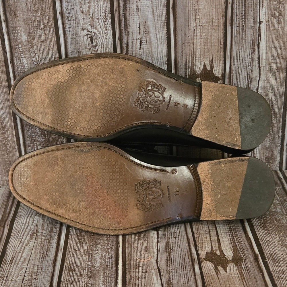 Sz 11 M Mens Bruno Magli Tabarro Mens Black Leather Loafers Dress Shoes EUC! - Picture 8 of 9